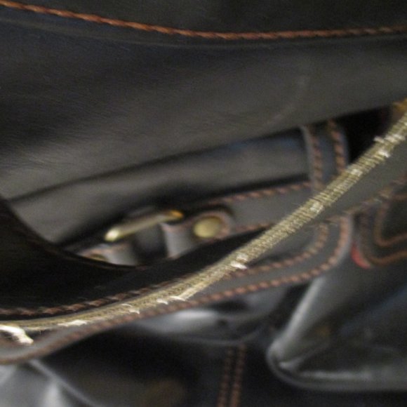 *Emilie M. Buttery Soft Black HOBO Satchel Shoulder Bag - Picture 5 of 7